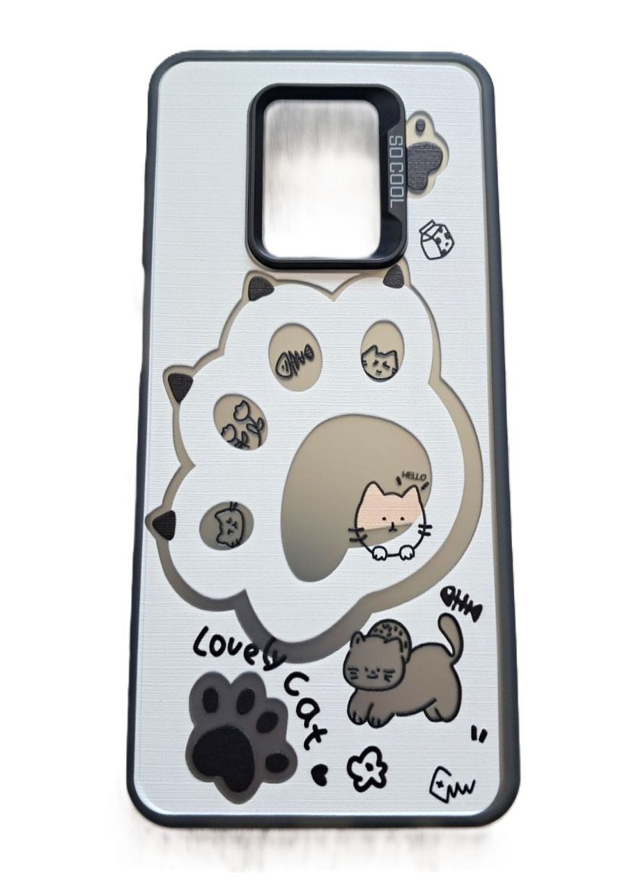 Чохол на Redmi Note 9S силіконові борти акриловий бампер з котячою лапкою Xiaomi (360896918)