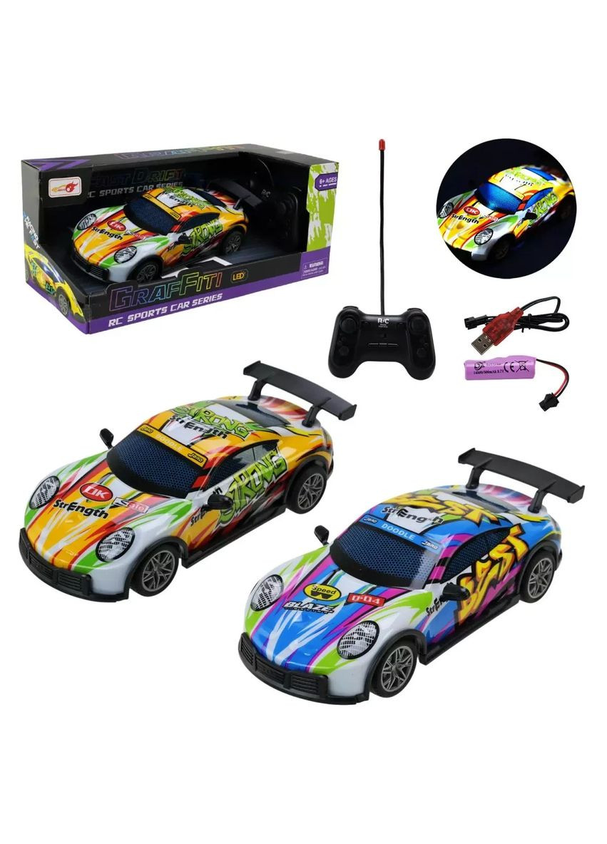 Іграшка машина на радіокеруванні перегонова зі світлом 998-2A акумулятор в асортименті No Brand (362422229)