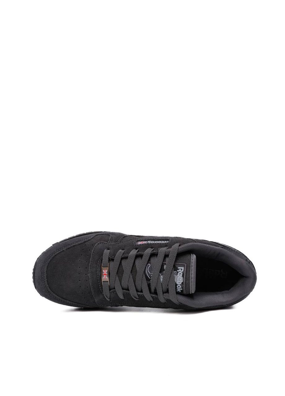 Темно-серые демисезонные кроссовки мужские reebok No Brand Classic Leather Dark Grey ND