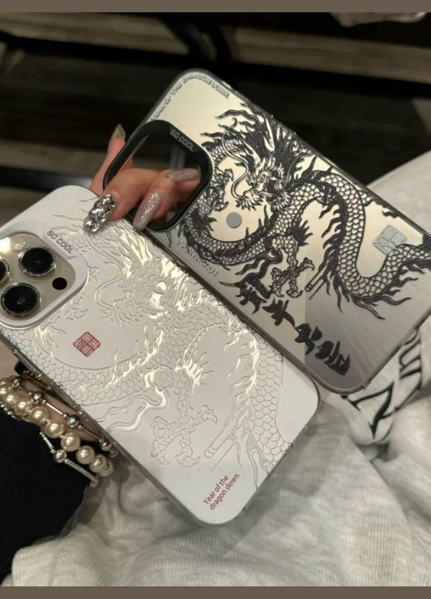 Чохол на Iphone 16 Pro глянцевий з драконом, захисний, Apple (316151576)