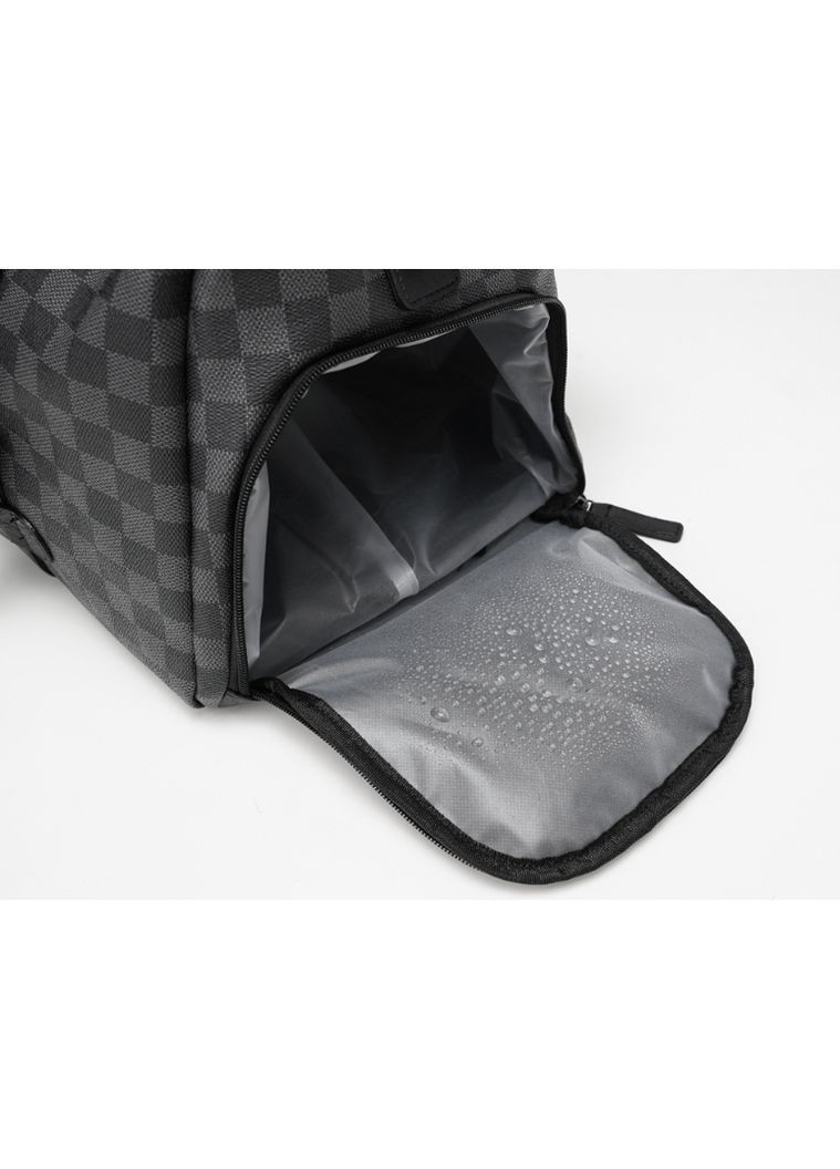 Велика міська сумка для чоловіків з екошкіри з відділом взуття чорна ProDobro (363221384)