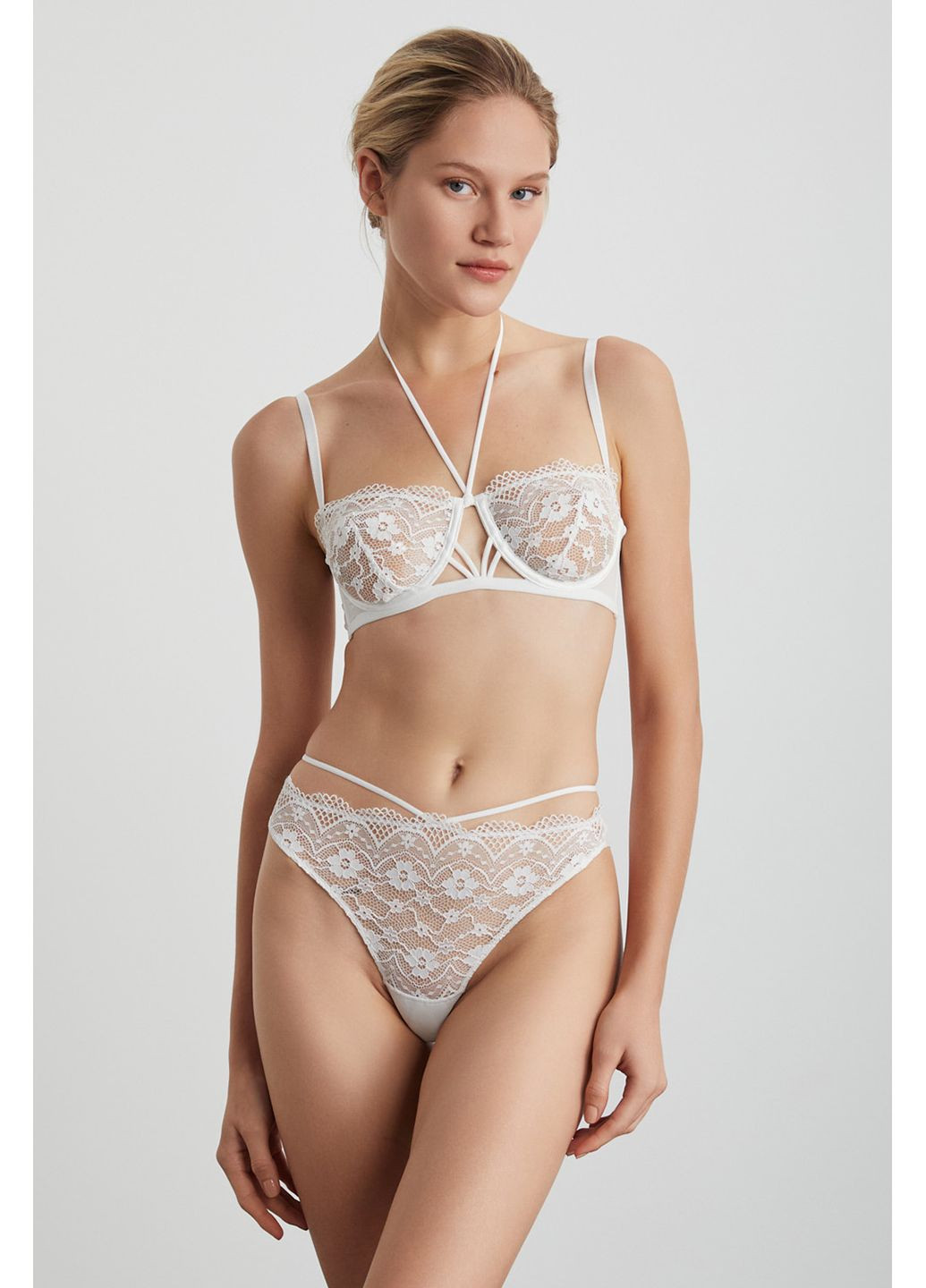 Трусики танга весільна колекція, колір білий, розмір 36 Kom (371923301)