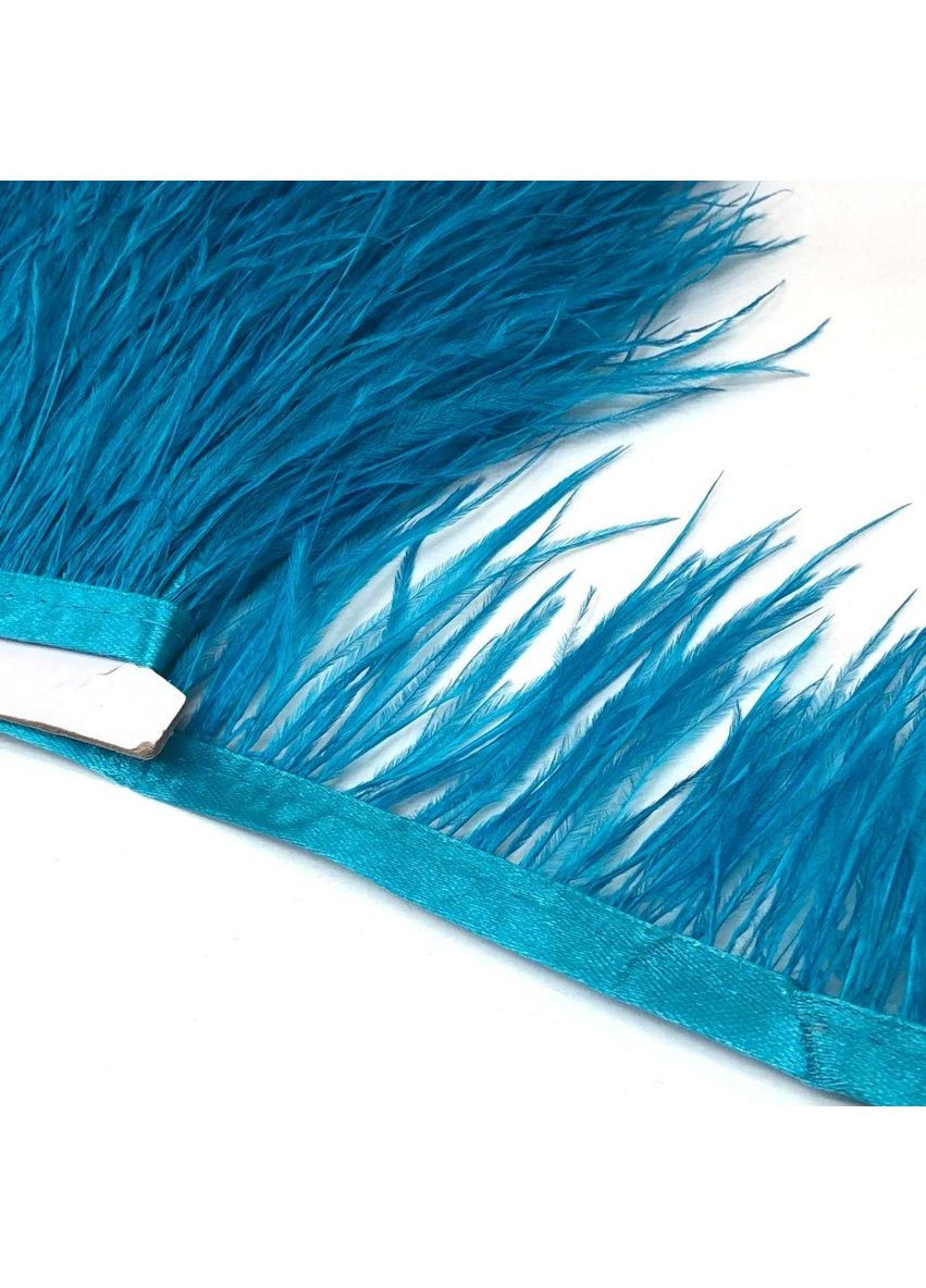 50 см - Перья страуса на ленте 8-10 см - бирюзовый Plus-plus (353393080)