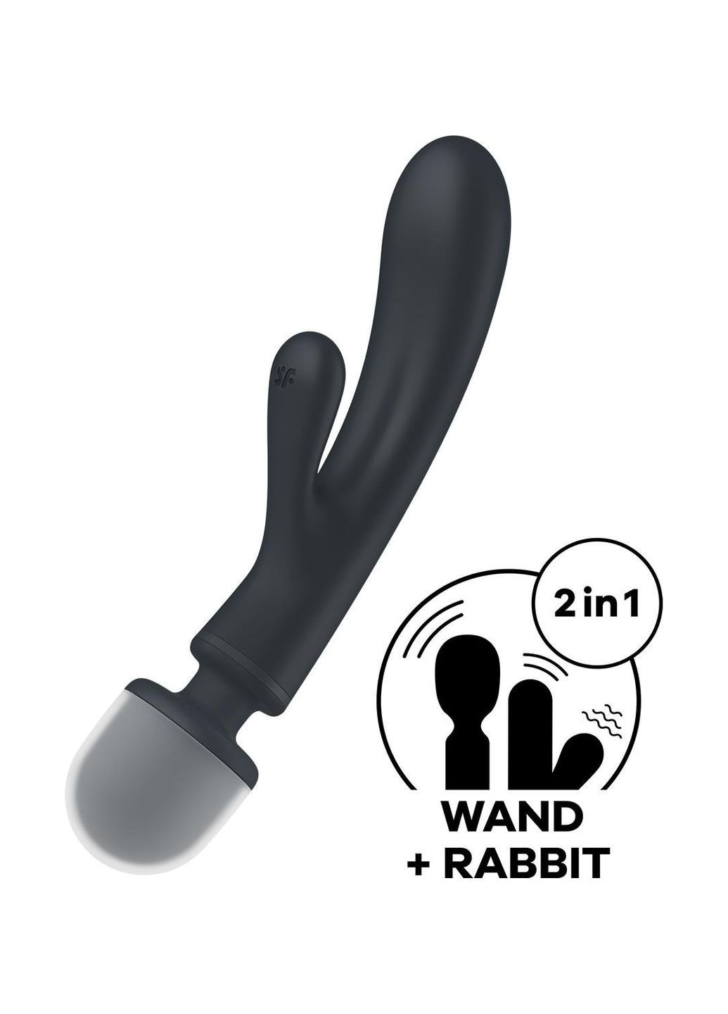 Вібратор-мікрофон Triple Lover потрійна дія, сірий Satisfyer (347313632)