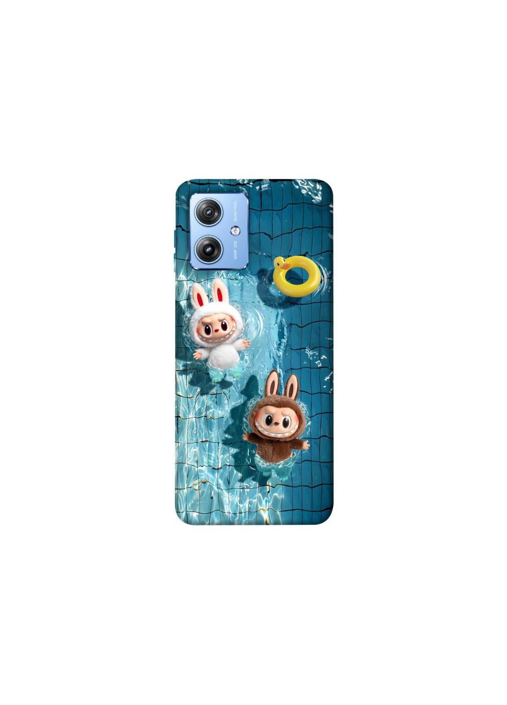 Чехол на Motorola Moto G84 Labubu in the pool Frontalka (354212325)