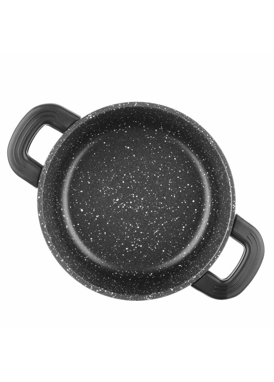 Кастрюля со стеклянной крышкой Gemini Anzio, (16 см), 1.2л, алюминий, черный Ardesto (370590293)