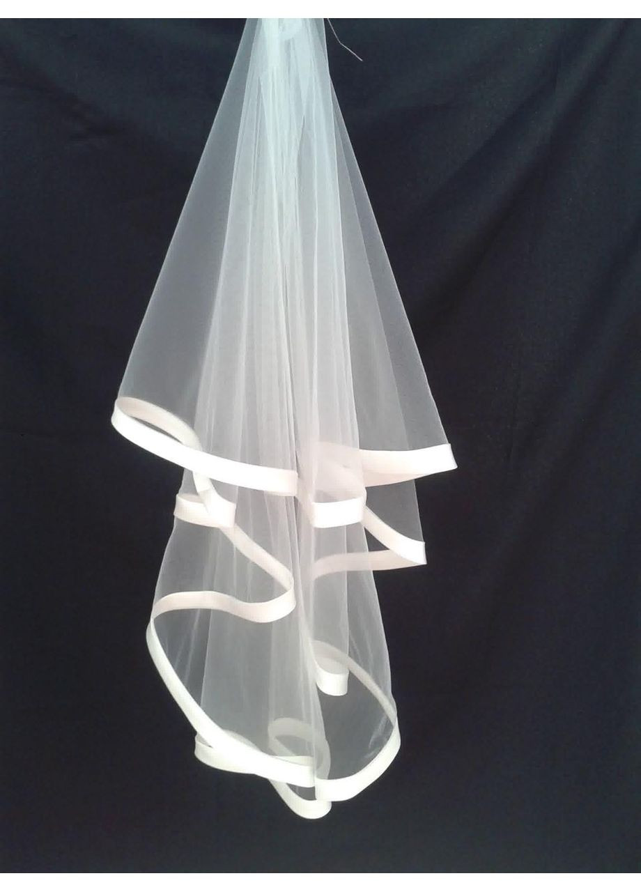Фата свадебная с бейкой белая, айвори. No Brand (369162593)