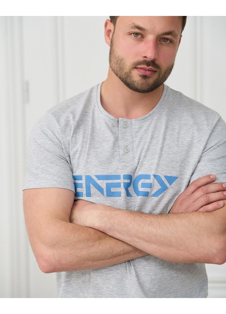 Мужская пижама со штанами в клетку - Energy 93463 Tom John (371738440)