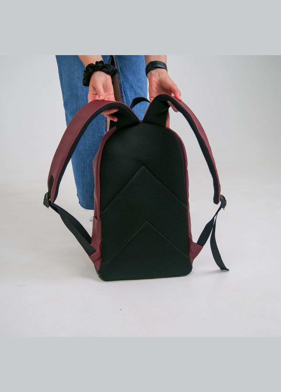 Універсальний рюкзак у зручному розмірі в екошкірі, бордовий колір ToBeYou City (293247117)