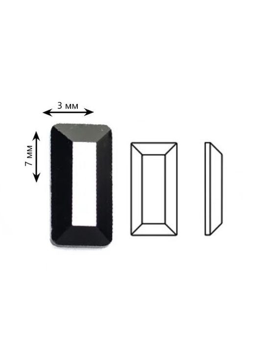 Страз камень для дизайна ногтей, прямоугольник, 1 шт No Brand (296666271)