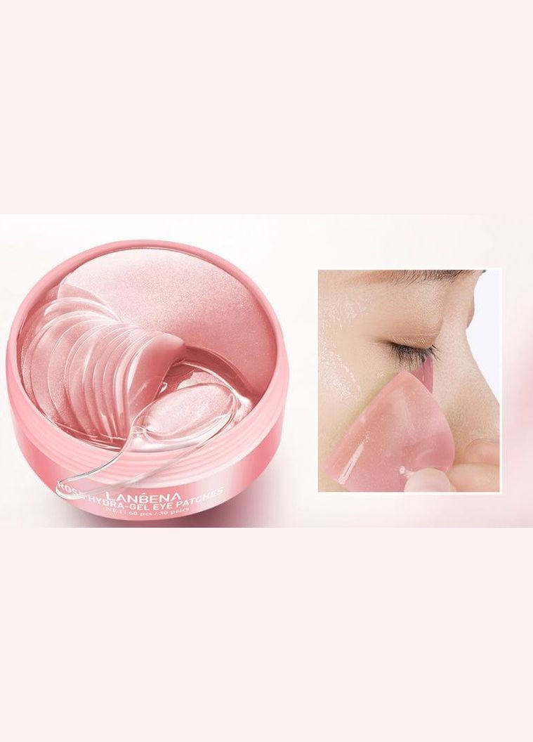 Патчи под глаза гидрогелевые с экстрактом розы 60 шт LANBENA (313262433)