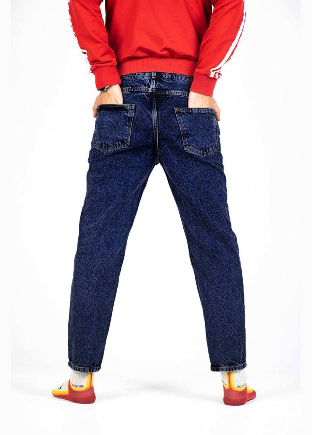 Синие демисезонные брюки джинсы момы Custom Wear