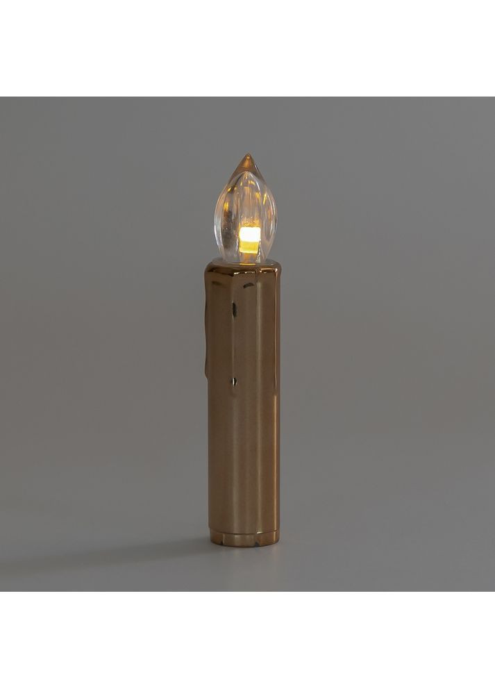 Набір з 10 світлодіодних свічок (LED) з кліпсами на ялинку, золотий, 10 см Home Decor (364485253)