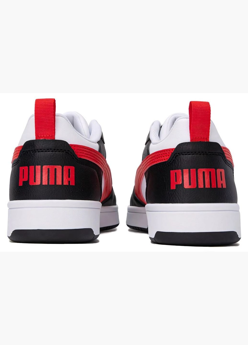 Білі кросівки чоловічі rebound v6 low white/black 392328-04 Puma