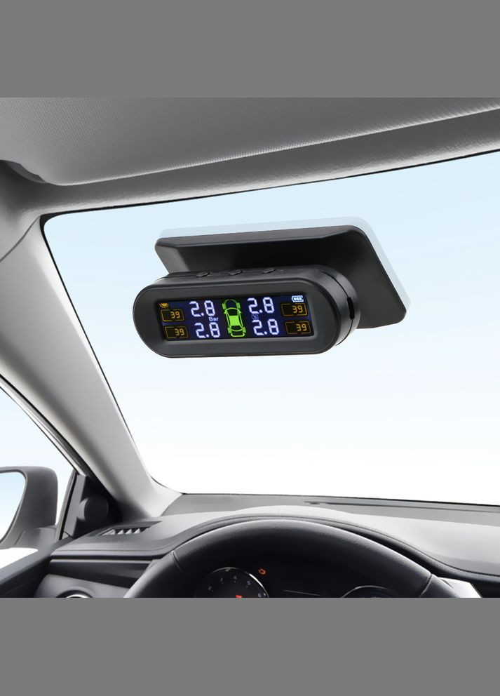 4 датчика давления в шинах с дисплеем на солнечных батареях на окно №1 No Brand (370799077)