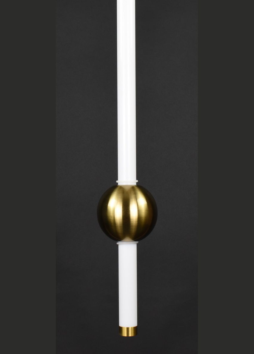 Люстра світлодіодна підвісна LED світильник для квартири на стелю лед 28197 Латунь 95-210х10х10 см. Sunnysky (364757704)