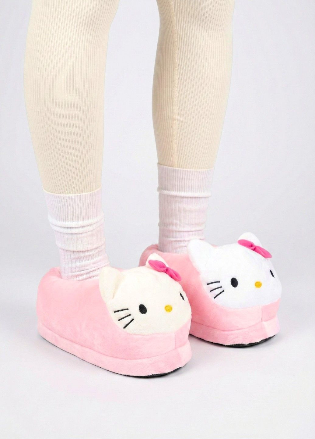 Капці іграшки Хеллоу Кітті домашні дитячі для кігурумі аніме рожеві плюшеві Lalapka (370858918)