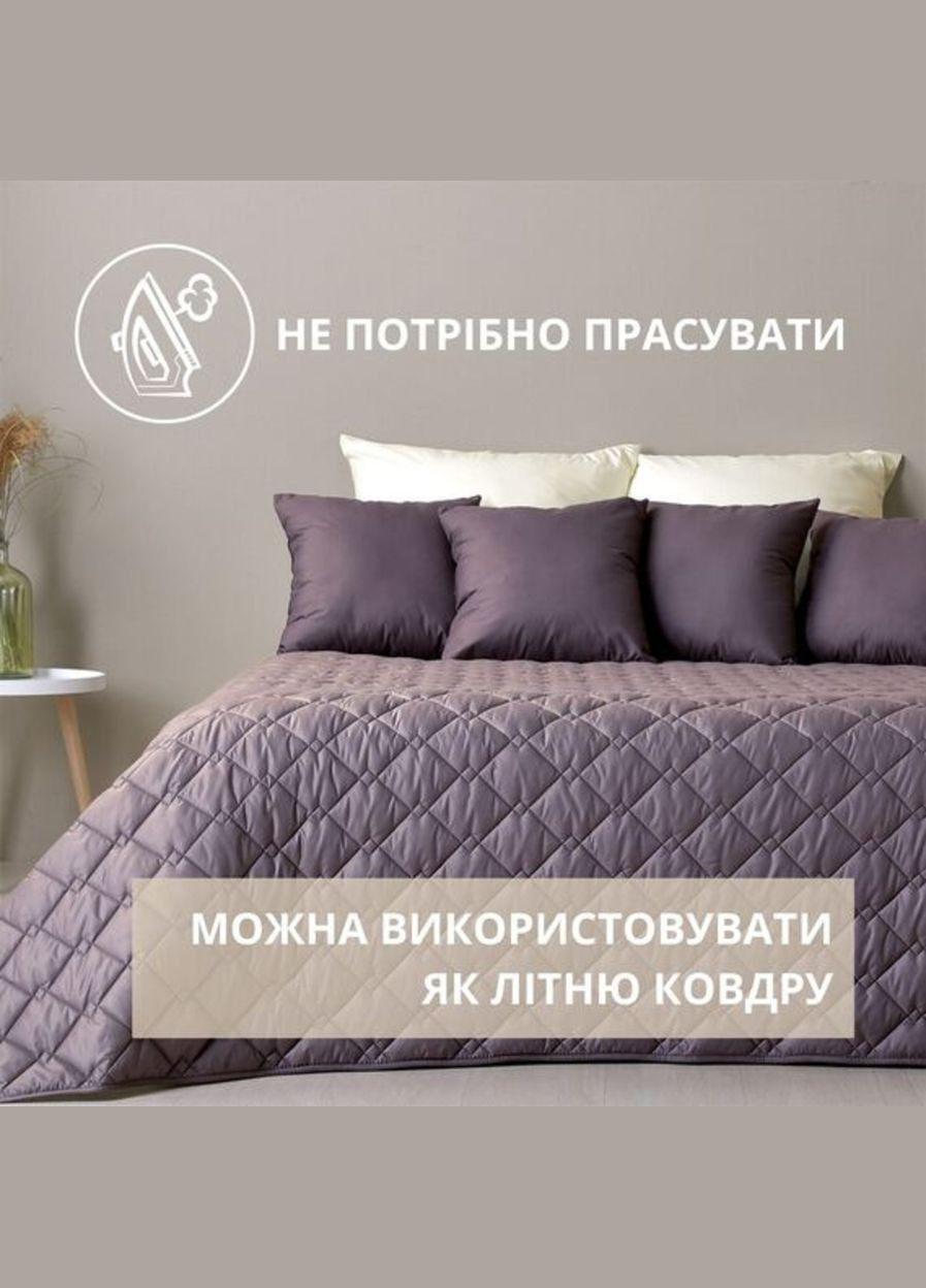 Двустороннее покрывало на кровать с микрофибры шоколад/беж Стиль Cube 8-32404*002 IDEIA (323651047)