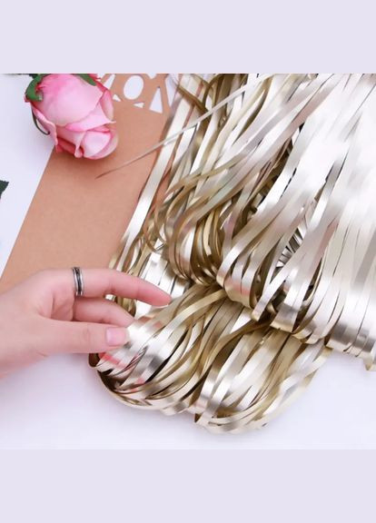 для фотозони матовий новорічний 1 м на 1 м шампань Jannet Дощик (316353625)