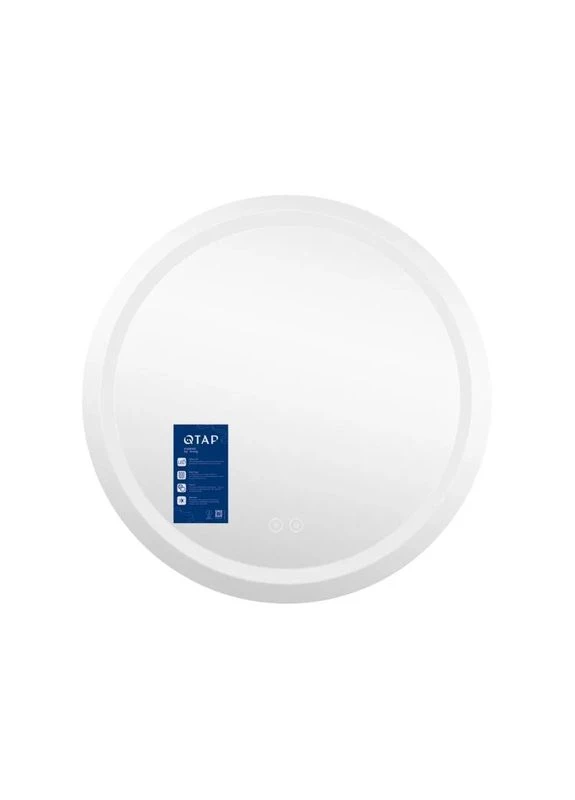 Зеркало с LED-подсветкой сенсорное Mideya R700 700х700х35 мм алюминий/пластик Qtap MI6 (393479939)