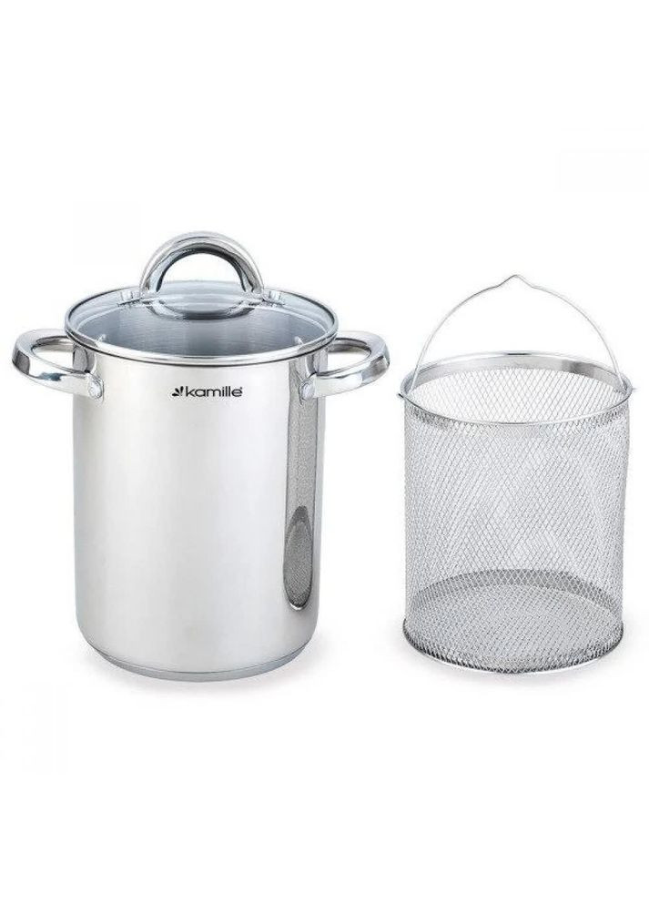 Каструля з кошикомпароваркою 5 л Kamille (306553030)