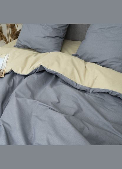 Постільна білизна Isleep ранфорс із простирадлом на гумці (160*200) - 24335 двоспальна Viluta (331289817)