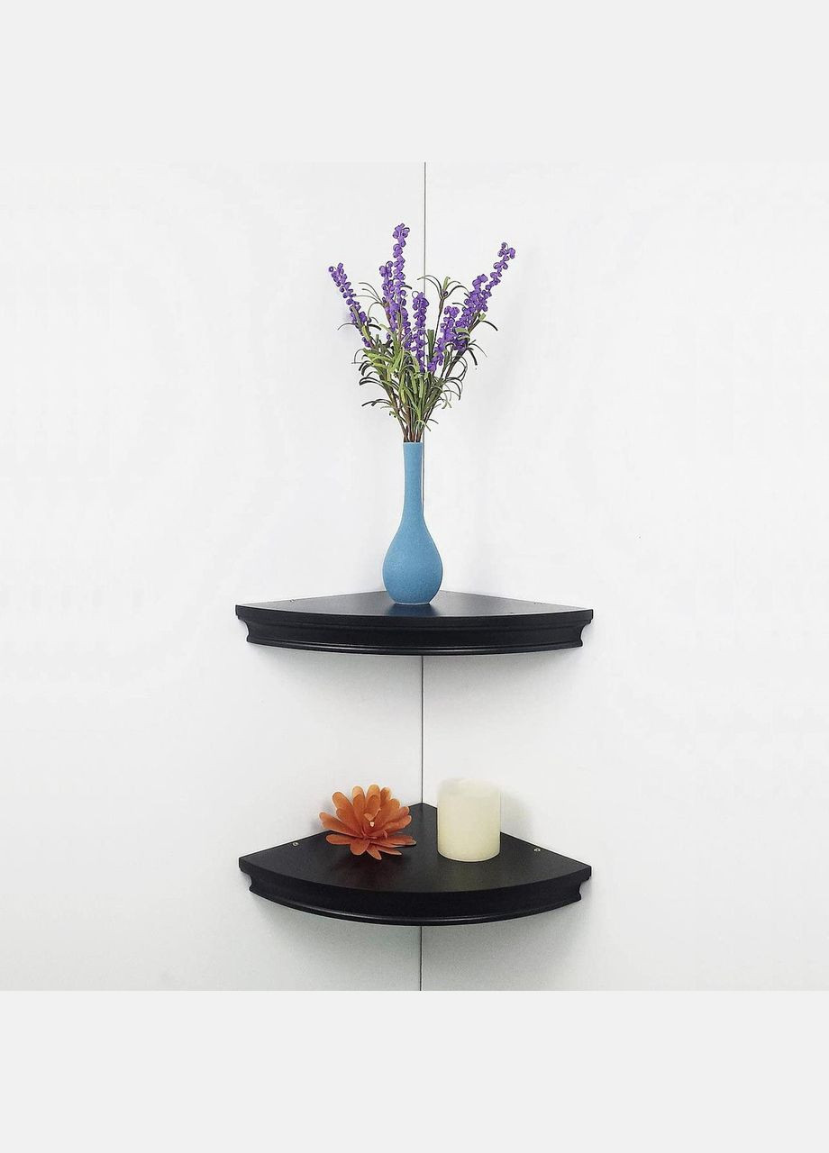 Угловая настенная полка из дерева Плата венге (УНП-000212) No Brand (328076919)