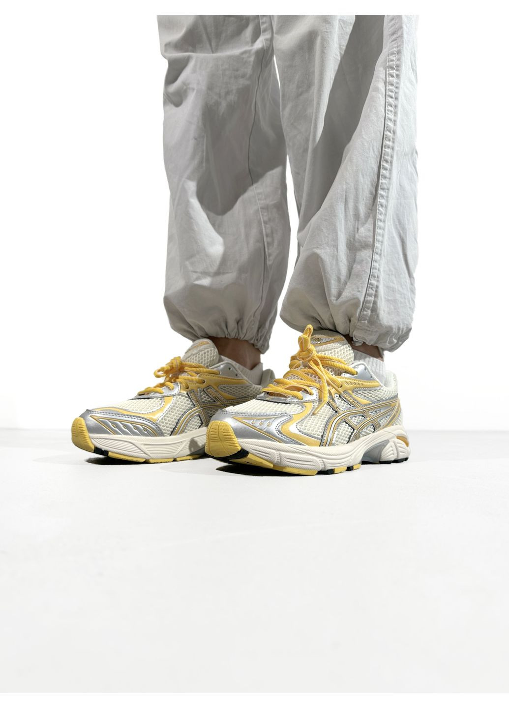 Комбіновані Осінні кросівки чоловічі asics gt-2160 silver / yellow асікс gt-2160 No Brand