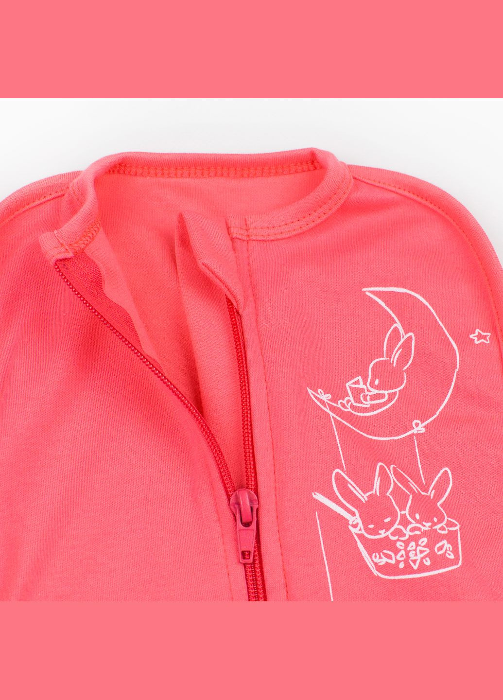 Европелюшка на блискавці Bunny on the moon Кораловий dexter's (306904097)