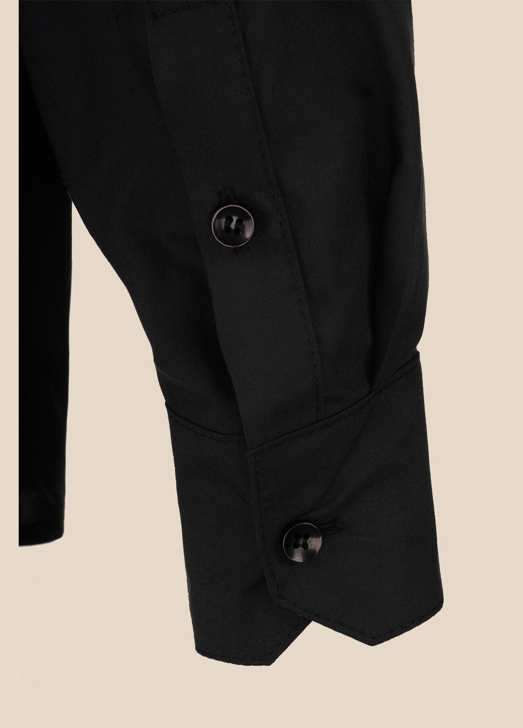 Черная рубашка однотонная LAWA