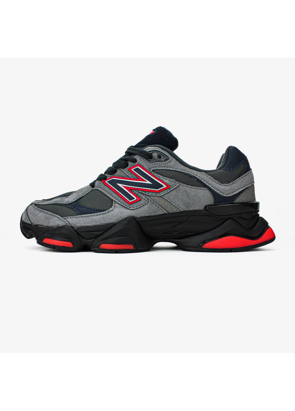 Сірі Осінні кросівки чоловічі і жіночі new balance 9060 grey black blue orange | нью беланс 9060 сірі No Brand