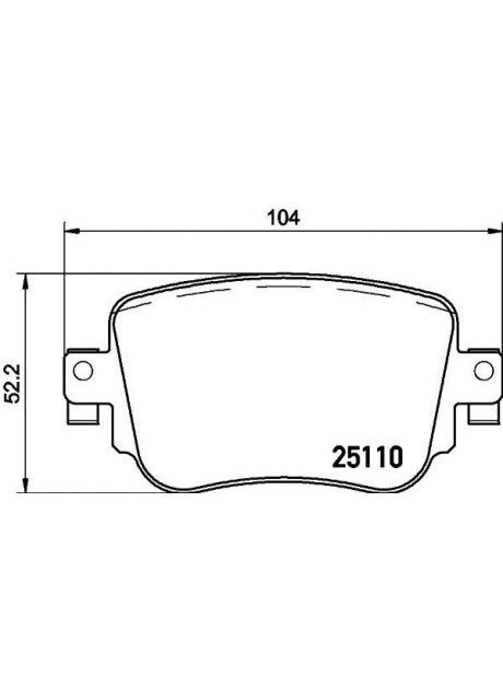 Колодки тормозные дисковые комплект задние Hella (362091910)