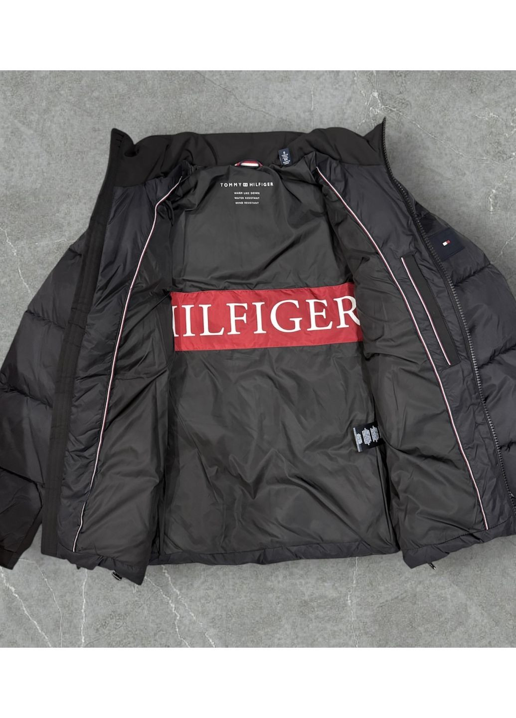 Черный демисезонный Пуховик Tommy Hilfiger