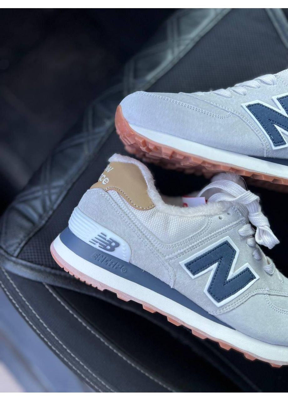 КРОСІВКИ ЖІНОЧІ NEW BALANCE 574 LIGHT GREY WINTER НЬЮ БЕЛАНС 574 No Brand сірі зими (369388862)
