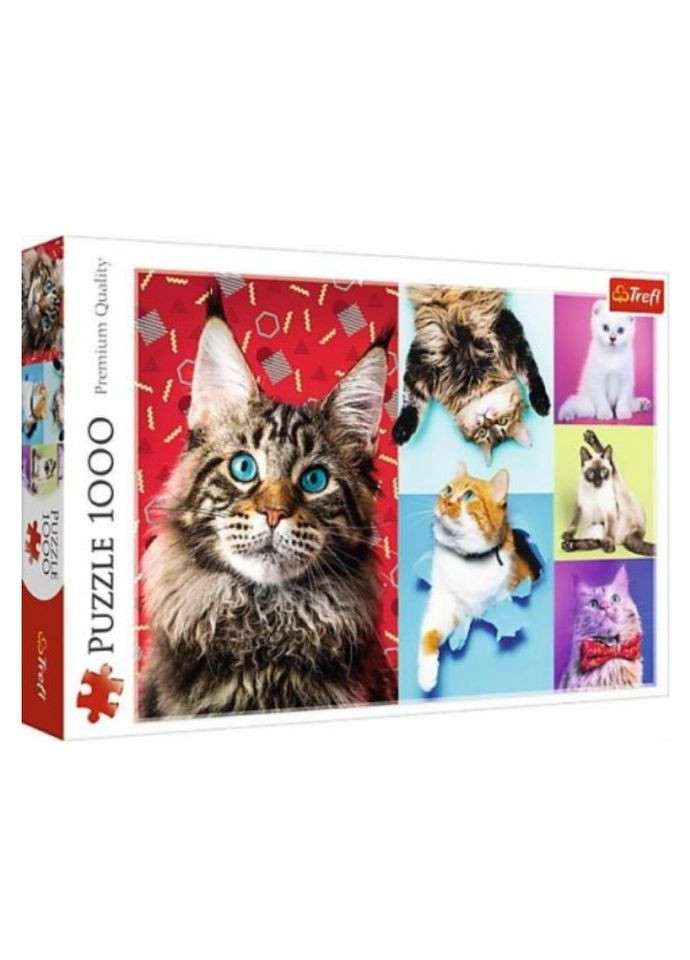 Пазлы Счастливые котики (1000 элм.) 10591 ( ) Trefl (328944749)