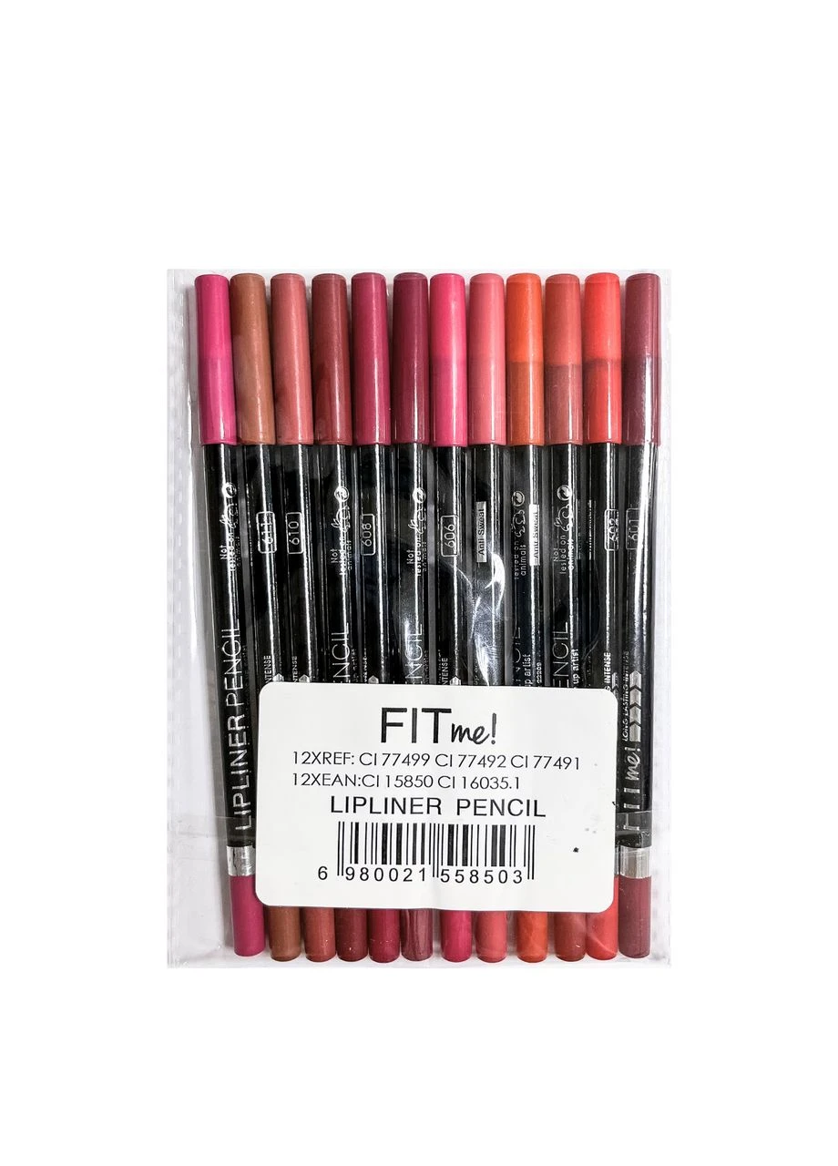 Набір олівців для губ натуральні кольори Fit me! Lipliner Pencil 12 штук No Brand (385324370)