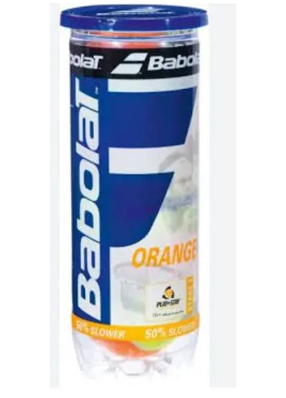 М'ячі для тенісу гума 3 balls помаранчеві для дітей Babolat (393748052)
