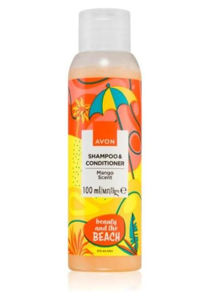 Шампунь-кондиціонер для волосся 2 в 1 Beauty And The Beach Shampoo & Conditioner, 100 мл Avon (282959563)