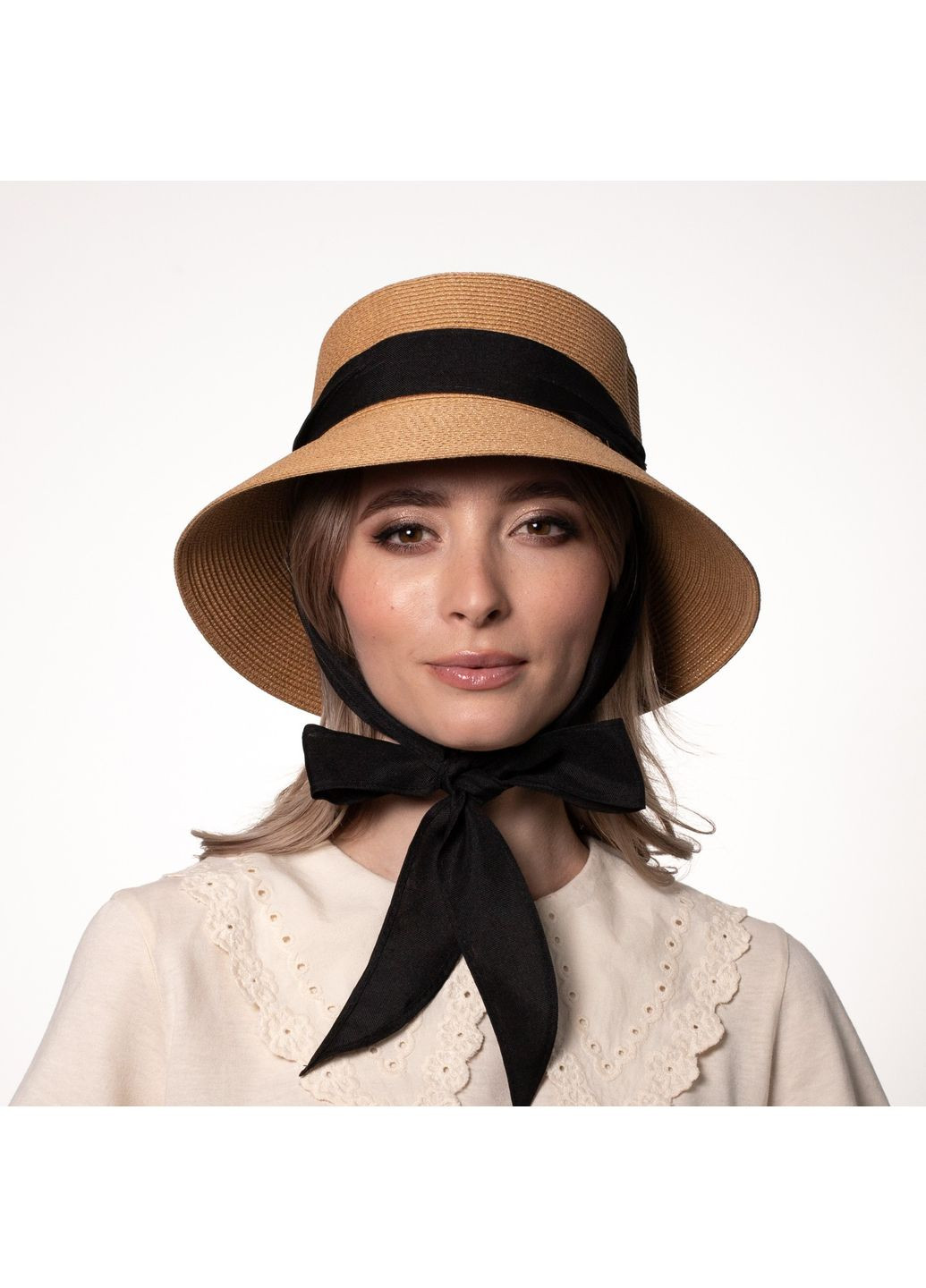 Панама жіноча одностороння папір бежева ЛЕЯ LuckyLOOK 444-478 (322790398)