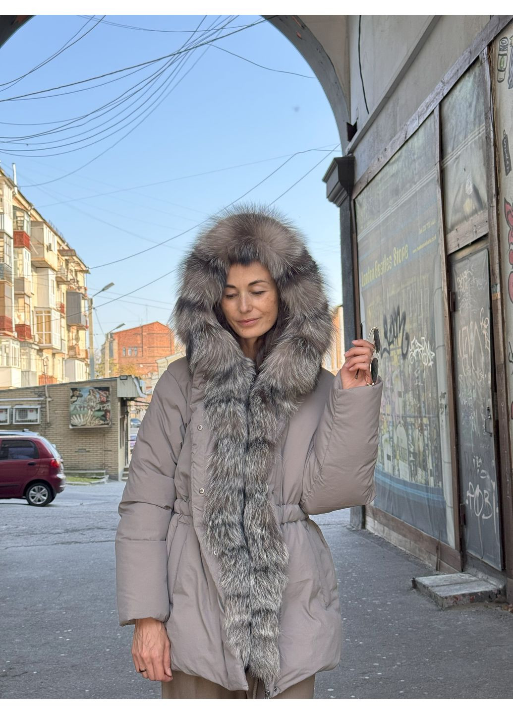 Бежевый зимний Пуховик Sifurs