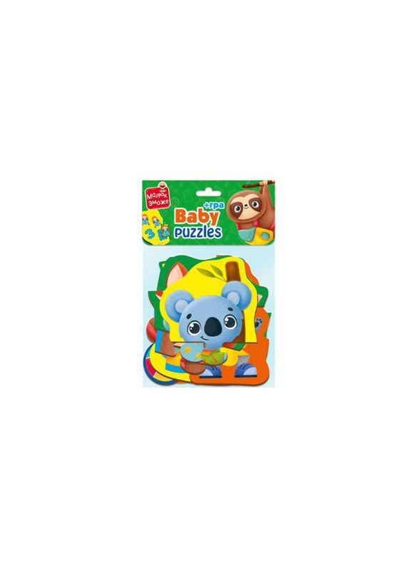 Пазли максі з грою Малюк Зможе «Тварини та Іграшки» VT1722-23 Укр Vladi toys (305315610)