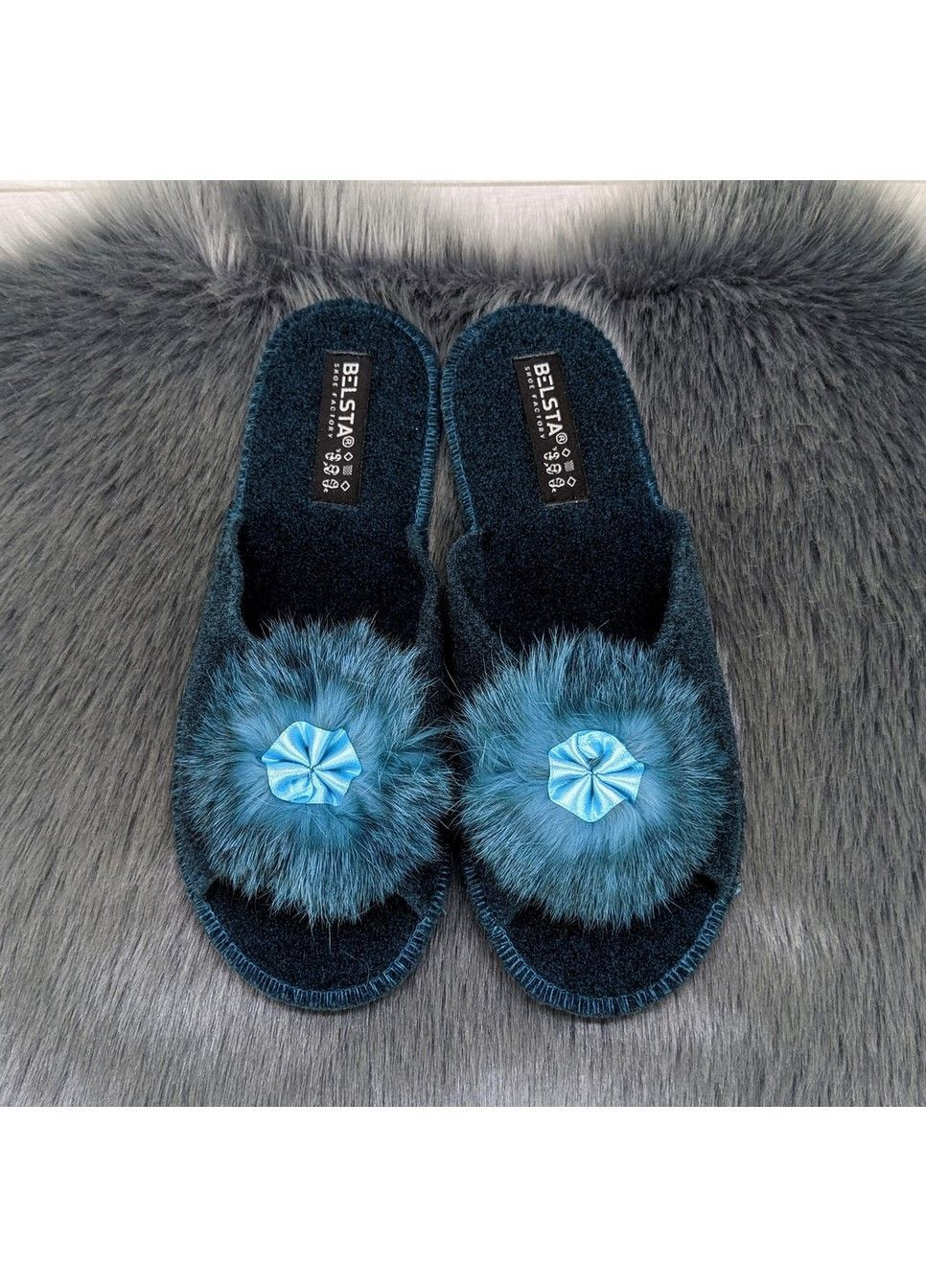 Капці жіночі повстяні для ламінату з помпоном Белста (302654208)