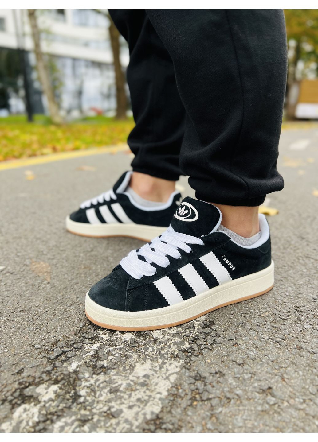КРОСІВКИ ЖІНОЧІ ADIDAS CAMPUS 00S CORE BLACK АДІДАС КАМПУС No Brand чорні демісезони (368862281)