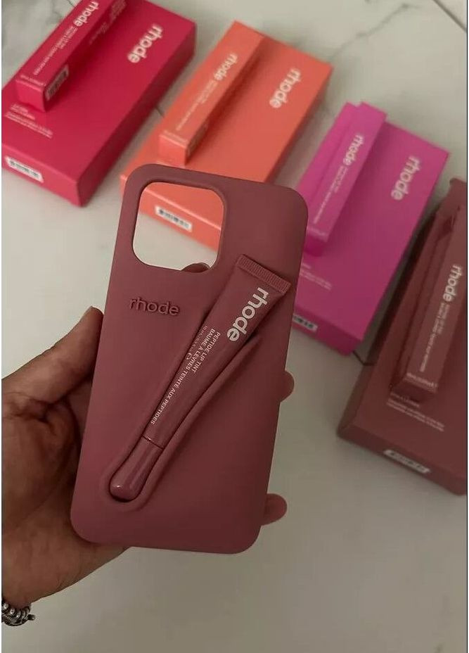 Стильний чохол Rhode для iPhone 14 pro max в коробці з отвором для блиску силіконовий кейс Cindylove (356775345)