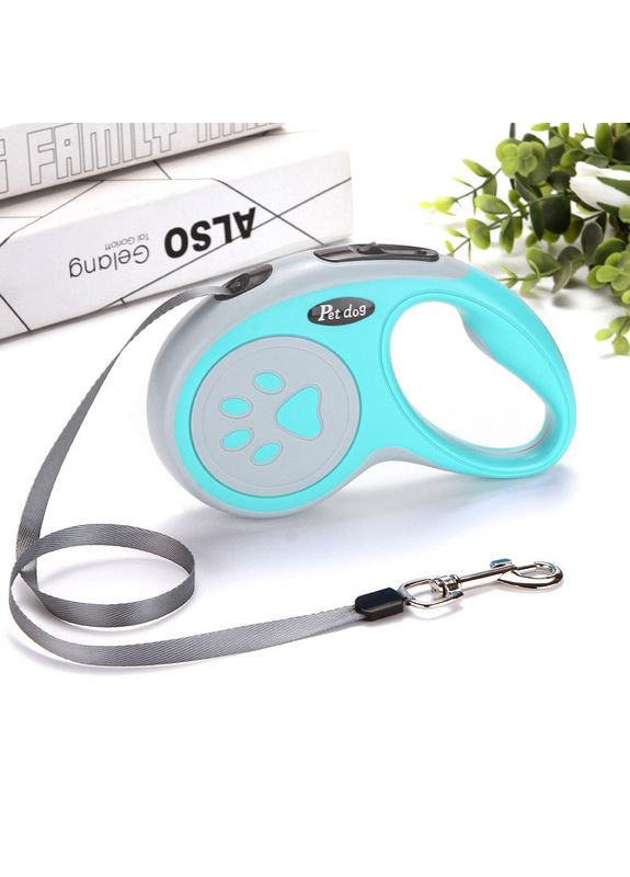 Нейлоновий повідець-рулетка для собак, блакитна 5 м No Brand (299840033)