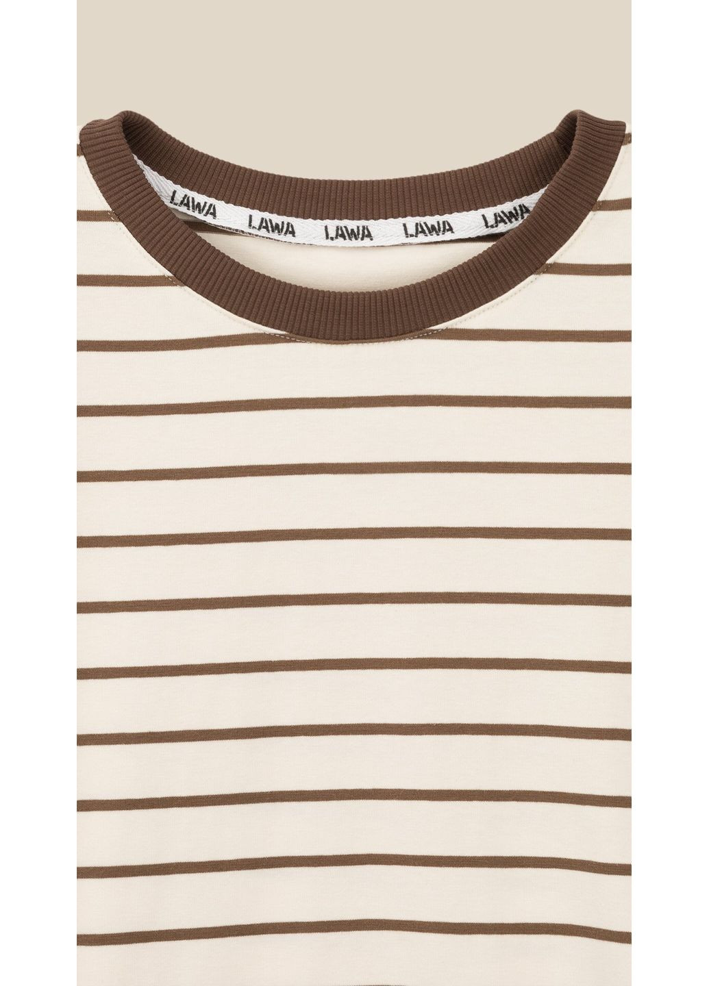 Лонгслив с узором женский WTC02315 Молочно-коричневый shop (2888000017819) LAWA (365551988)