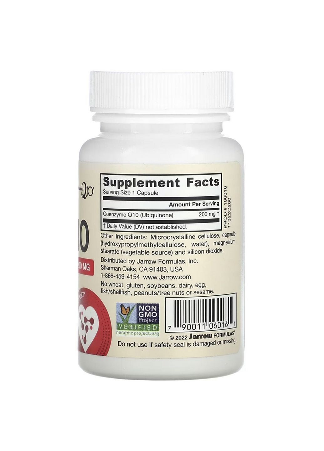 Натуральна добавка Co-Q10 200 mg, 60 вегакапсул Jarrow Formulas (296260567)