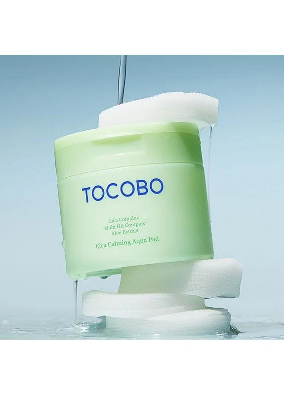 Заспокійливі тонер-педи для обличчя з екстрактом центели Cica Calming Aqua Pad 60 шт. TOCOBO (358499770)