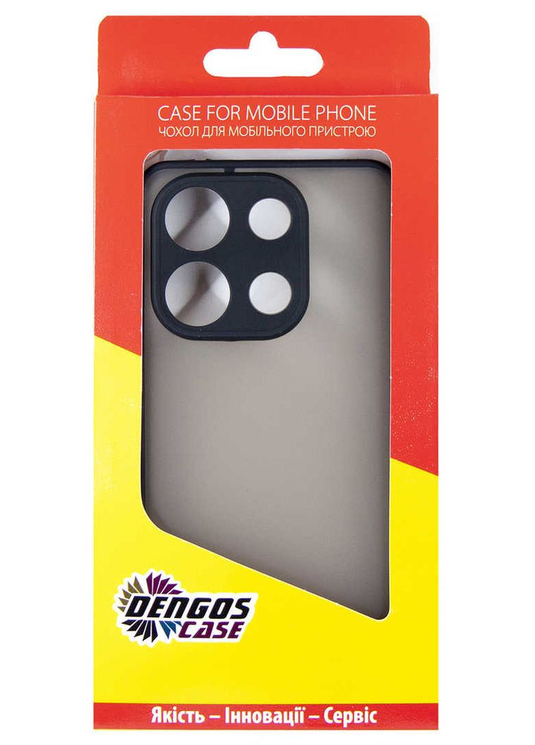 Чохол-накладка для Xiaomi Redmi Note 13 4G Black (DG-KM-66) + захисне скло DENGOS (341488303)