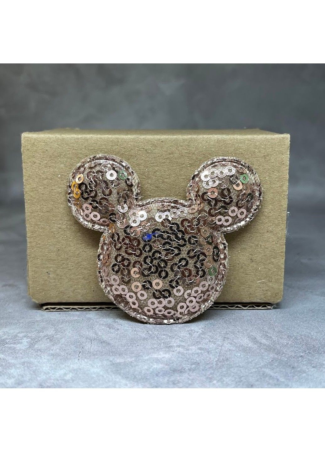 Патчи 6,5*5,5 см, Микки-пайетка-цвет-пудровый, шт No Brand (307830306)